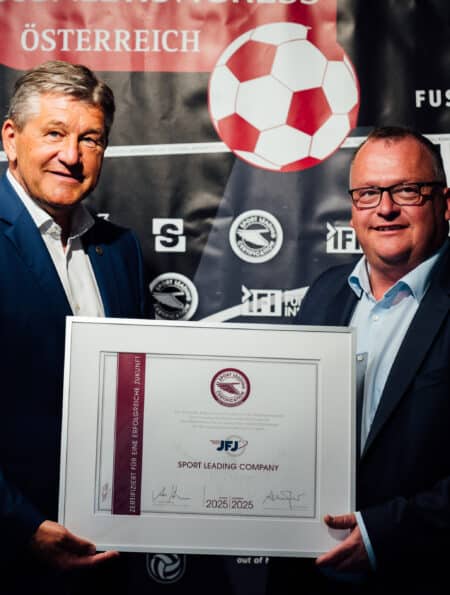 Innovatives Höhentraining: JFJ als Sport Leading Company zertifiziert [Klub 100]