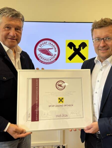 Sport Leading Sponsor: Raiffeisenverband Salzburg erhält Sportgütesiegel [Klub 100]