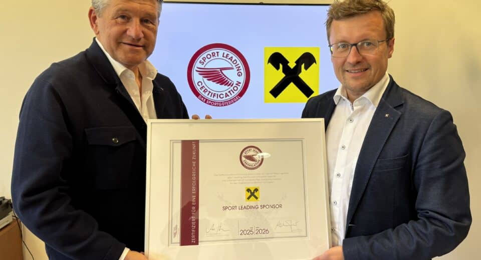 Sport Leading Sponsor: Raiffeisenverband Salzburg erhält Sportgütesiegel [Klub 100]
